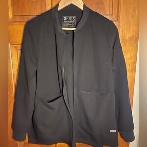 Figs Bellery Scrub Jacket. Black. Size Medium. Like New.